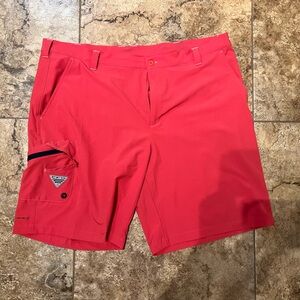 Columbia Red Golf Shorts